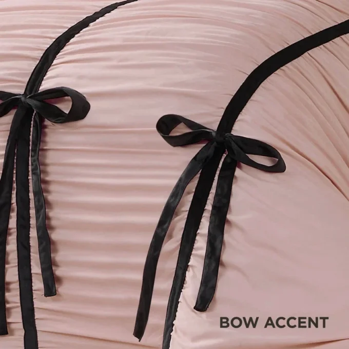 Amelie Bows Ruched Comforter Set