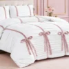 Amelie Bows Ruched Comforter Set