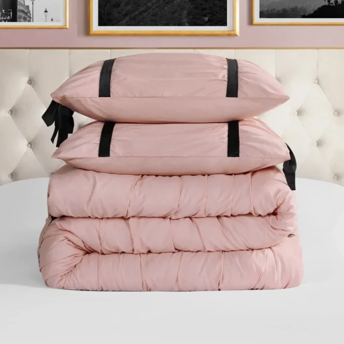 Amelie Bows Ruched Comforter Set