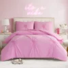 Amora Gathered Heart Comforter Set