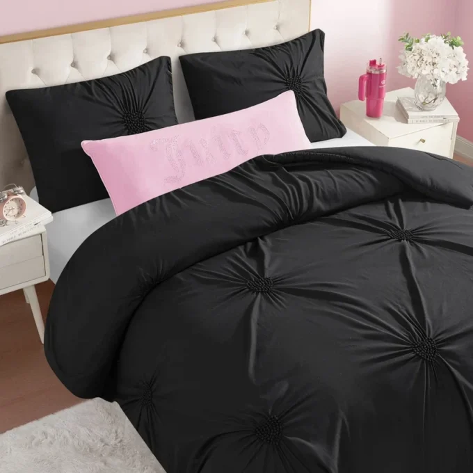 Amora Gathered Heart Comforter Set