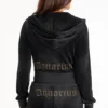 Aquarius Customizable Big Bling Velour Hoodie