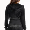 Aquarius Customizable Big Bling Velour Hoodie
