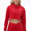 Big Bling High Low Cropped Hoodie