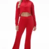 Big Bling High Low Cropped Hoodie