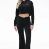 Big Bling High Low Cropped Hoodie