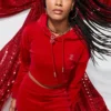 Big Bling High Low Cropped Hoodie