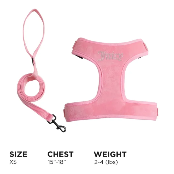 Bling Velour Pet Harness and Leash Set