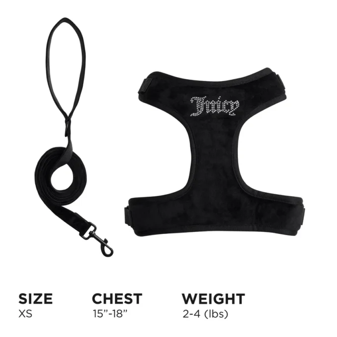 Bling Velour Pet Harness and Leash Set
