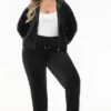 Bride Customizable Big Bling Velour Track Pants