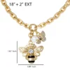 Charm Cluster Bee Necklace
