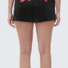 Cherry Bling Velour Shorts