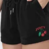 Cherry Bling Velour Shorts