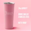 Couture Hydration Stainless Steel Tumbler Cup 6-Piece Set