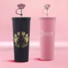 Couture Hydration Stainless Steel Tumbler Cup 6-Piece Set
