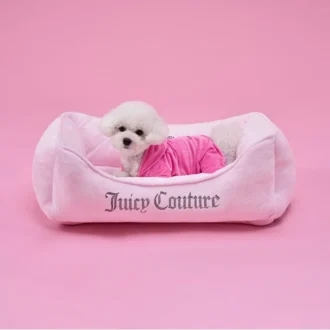 Crown Bling Black Pet Bed