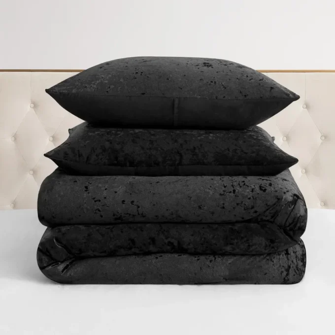 Crushed Velvet Comforter Set