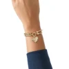 Double Chain Heart Padlock Bracelet
