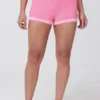 Embroidered Tipped Sweater Shorts