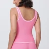 Embroidered Tipped Tank Top