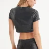 Faux Leather Crop Top