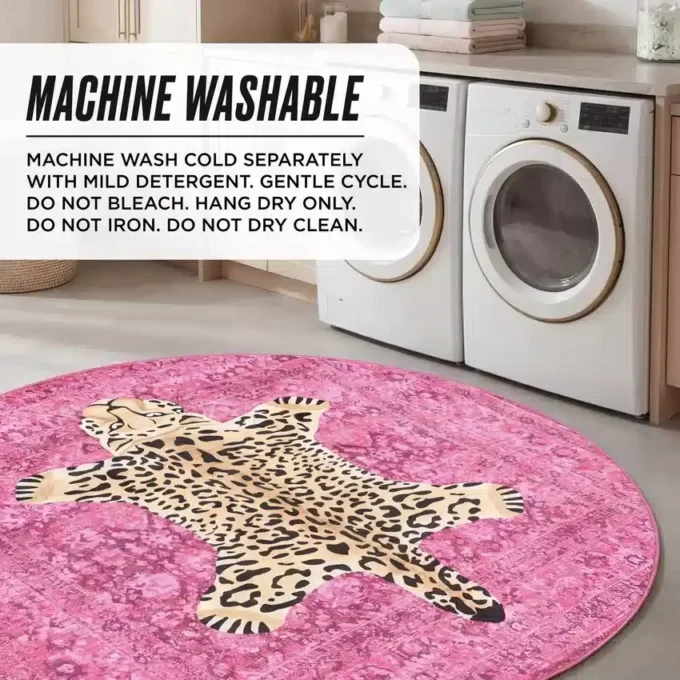 Finely Washable Round Rug