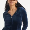 Leo Customizable Big Bling Velour Hoodie