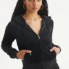 Leo Customizable Big Bling Velour Hoodie