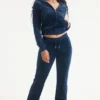 Leo Customizable Big Bling Velour Hoodie