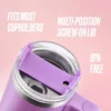 Glam Logo Stainless Steel Water Bottle