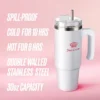 Glam Logo Stainless Steel Water Bottle