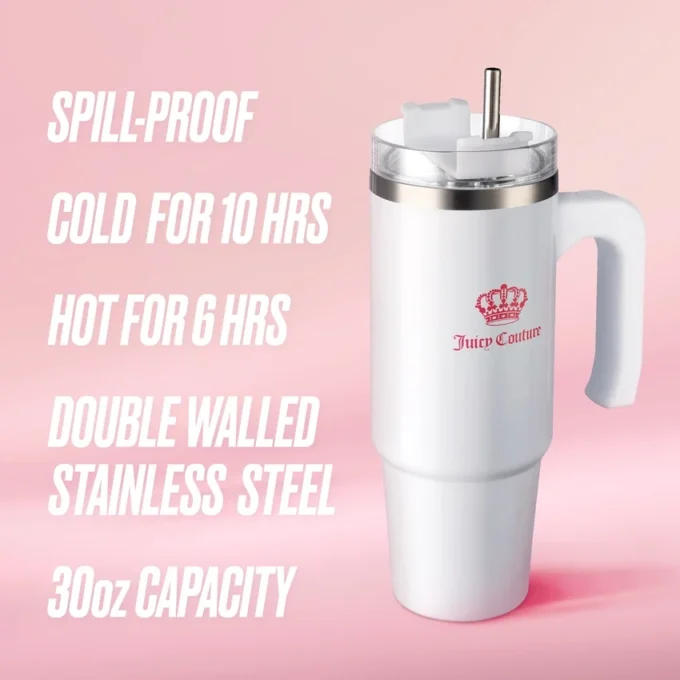 Glam Logo Stainless Steel Water Bottle