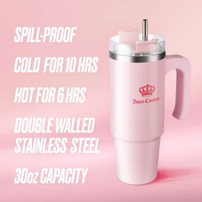 Glam Logo Stainless Steel Water Bottle