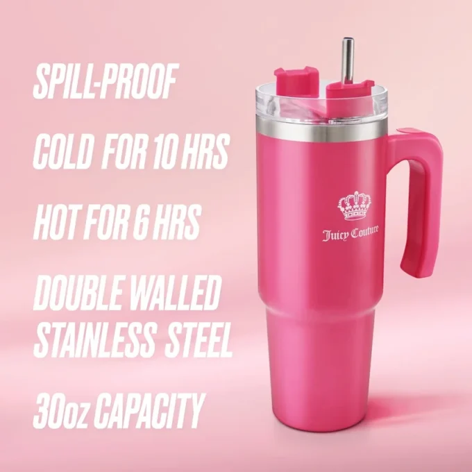 Glam Logo Stainless Steel Water Bottle