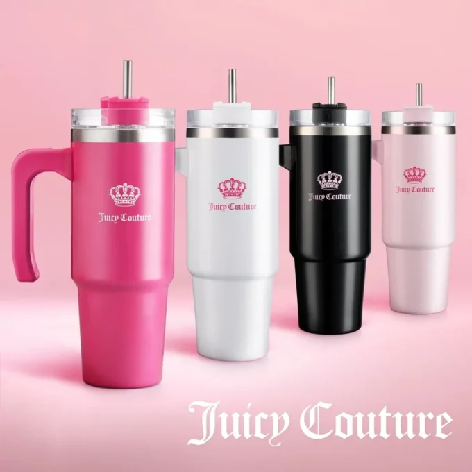 Glam Logo Stainless Steel Water Bottle