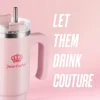 Glam Logo Stainless Steel Water Bottle