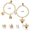 Gold-Tone Charm Bracelet Duo