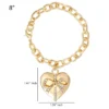 Heart Bow Drop Bracelet