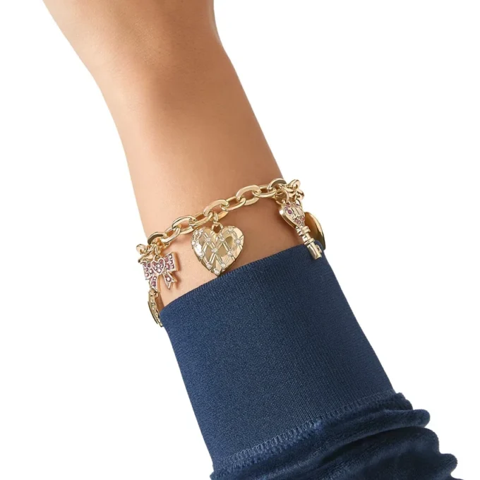 Heart & Key Charm Bracelet