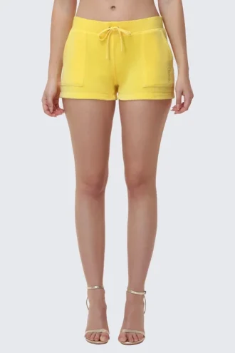 Heritage Cotton Velour Embroidered Shorts