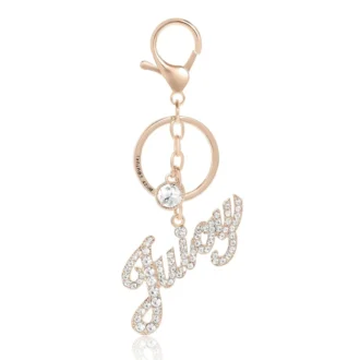 Juicy Logo Bling Keychain Bag Charm