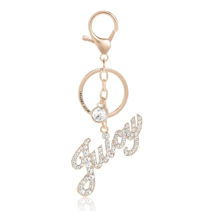 Juicy Logo Bling Keychain Bag Charm