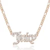 Juicy Script Crystal Chain Necklace