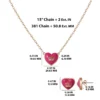 Kids Crown Logo Heart Pendant Necklace