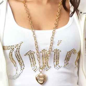 Long Heart Pendant Necklace
