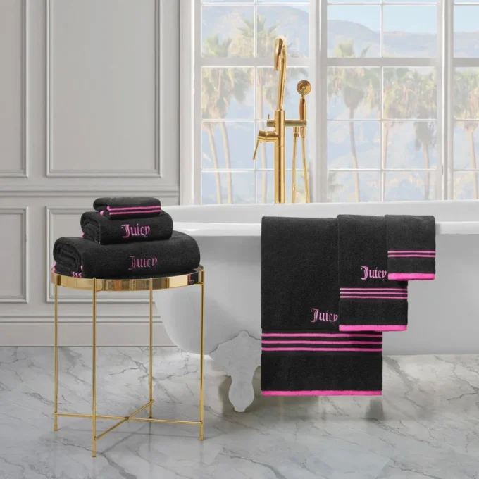 Neon Border Bath Towel Set
