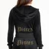 Pisces Customizable Big Bling Velour Hoodie