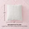 Pleated Faux Fur Decorative Pillow