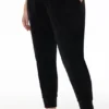 Plus-Size Big Bling Velour Jogger