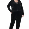 Plus-Size Big Bling Velour Jogger
